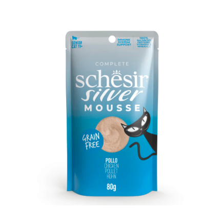 Schesir Silver Mousse Comida húmeda para gatos mayores