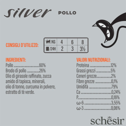 Schesir Silver Comida húmeda para gatos mayores