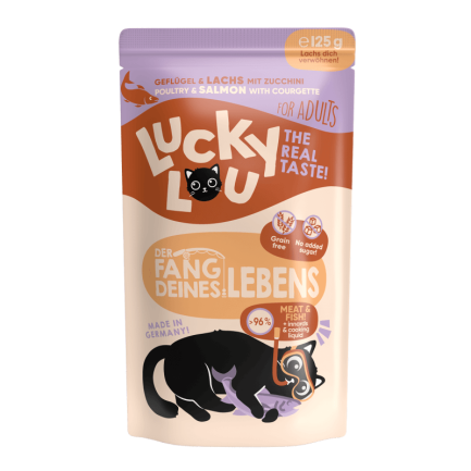 Lucky Lou Adult Cibo Umido per Gatti Adulti e Sterilizzati 16 bustine da 125 gr