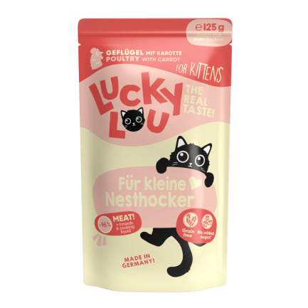 Lucky Lou Kitten Comida húmeda para gatitos 16 sobres de 125 g