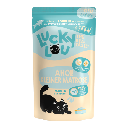 Lucky Lou Kitten Comida húmeda para gatitos 16 sobres de 125 g