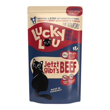 Lucky Lou Senior Cat Food 16 saszetek 125 g