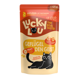 Lucky Lou Adult Cat Food pour chats adultes et stérilisés 16 sachets de 125 g