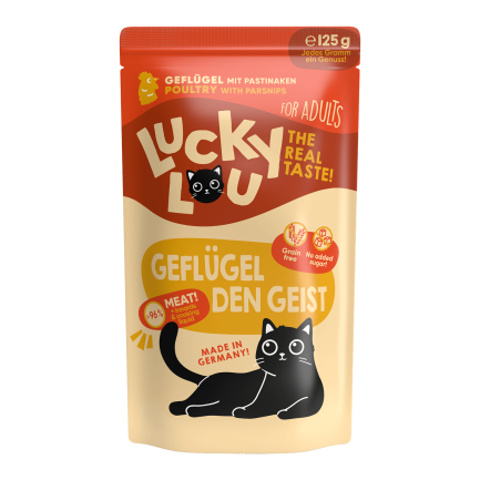 Lucky Lou Adult Cat Food pour chats adultes et stérilisés 16 sachets de 125 g