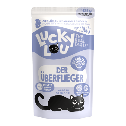 Lucky Lou Adult Wet Food for Adult and Sterilized Cats 16 125 g sachets