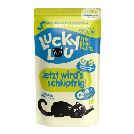 Lucky Lou Adult Cat Food pour chats adultes et stérilisés 16 sachets de 125 g