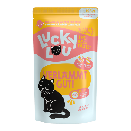 Lucky Lou Adult Cat Food pour chats adultes et stérilisés 16 sachets de 125 g