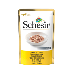 Schesir Cat Gelatine Soft Slices pour chats adultes