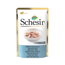 Schesir Cat Gelatine Soft Slices für ausgewachsene Katzen