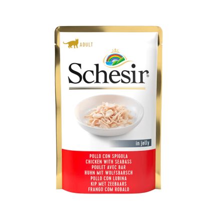 Schesir Cat Gelatine Soft Slices für ausgewachsene Katzen