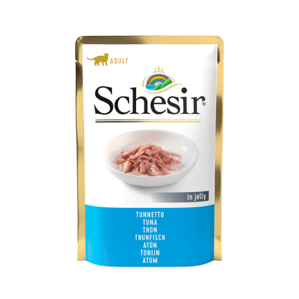 Schesir Cat Gelatine Soft Slices für ausgewachsene Katzen