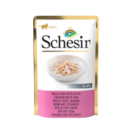 Schesir Cat Gelatine Soft Slices für ausgewachsene Katzen