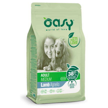 Oasy Adult Medium Agnello per Cani