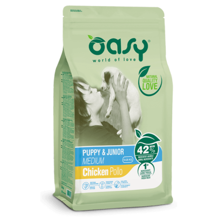 Oasy Puppy & Junior Medium Crocchette per Cuccioli