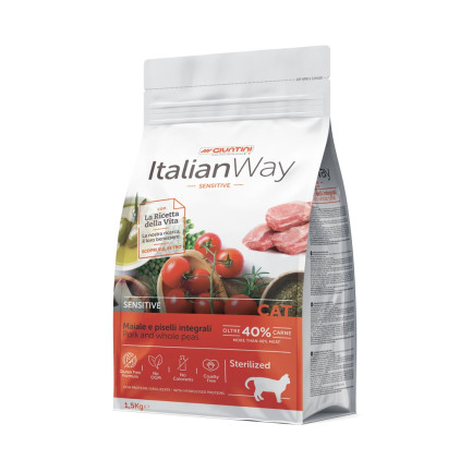 ItalianWay Sterilised Cerdo y guisantes para gatos esterilizados