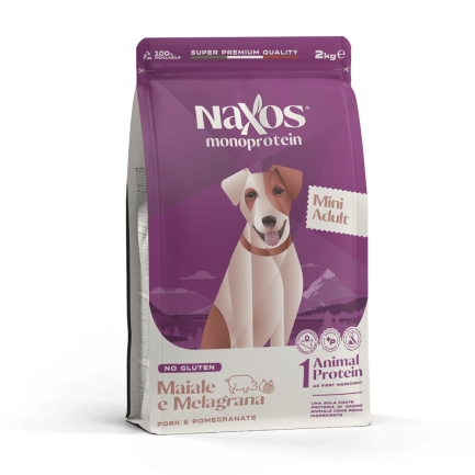 Naxos Monoprotein Adult Mini Schweinefleisch und Granatapfel für Hunde