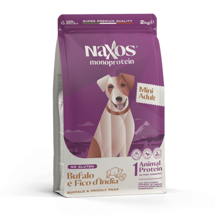 Naxos Monoprotein Adult Mini Büffel und Kaktusfeige für Hunde