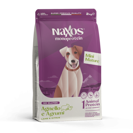 Naxos Monoprotein Mature Mini Agneau et Agrumes pour chiens