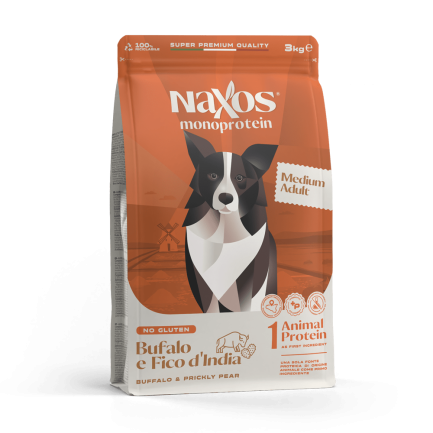 Naxos Monoprotein Adult Medium Buffalo and Prickly Pear for Dogs