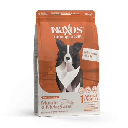 Naxos Monoprotein Adult Medium Porc et Grenade pour chiens