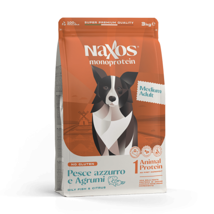 Naxos Monoprotein Adult Medium Pesce Azzurro e Agrumi per Cani