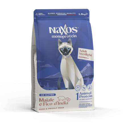 Naxos Monoprotein Sterilight Hairball Pork and Prickly Pear for Cats