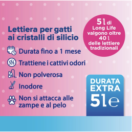 Cat&Rina LongLife Lettiera Silicio per Gatti