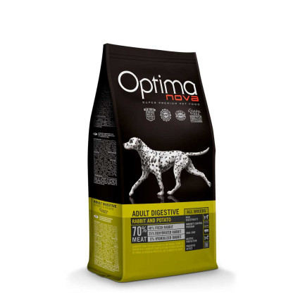 Optimanova Adult Digestive au lapin et aux pommes de terre pour chiens SANS GRAIN