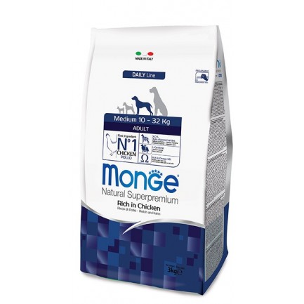 Monge Medium Adult Ricco di Pollo per Cani