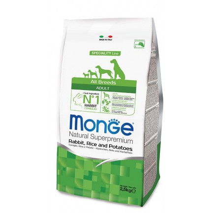 Monge All Breeds Adult Coniglio, Riso e Patate per Cani