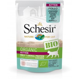 Schesir Cat BIO Organic Kitten con Pollo Cibo Umido per Gattini