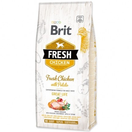 Brit Fresh Adult Huhn mit Kartoffeln für Hunde