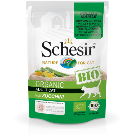 Schesir Cat BIO Chicken and Pork with Zucchini for Cats