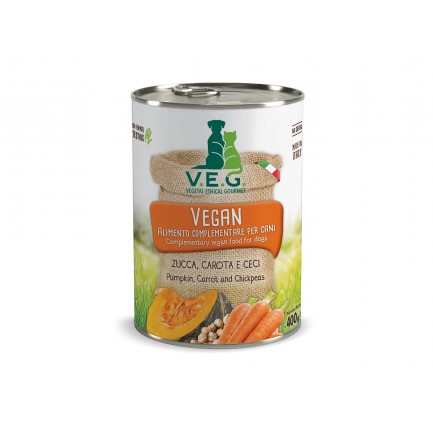 V.E.G. Vegan Zucca Carota e Ceci Cibo Umido per Cani e Gatti